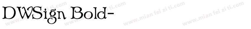DWSign Bold字体转换